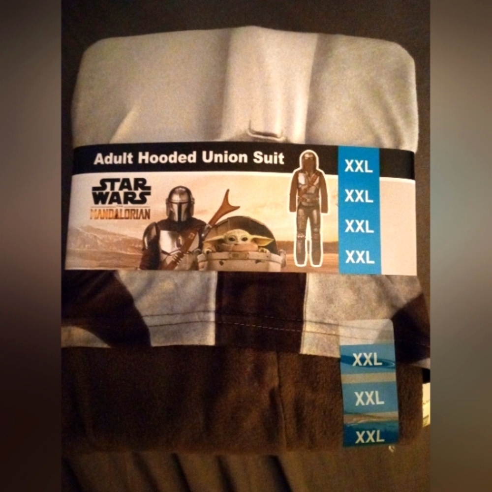 Disney Starwars Mandalorian adult Hooded union suit Nwt size xxl